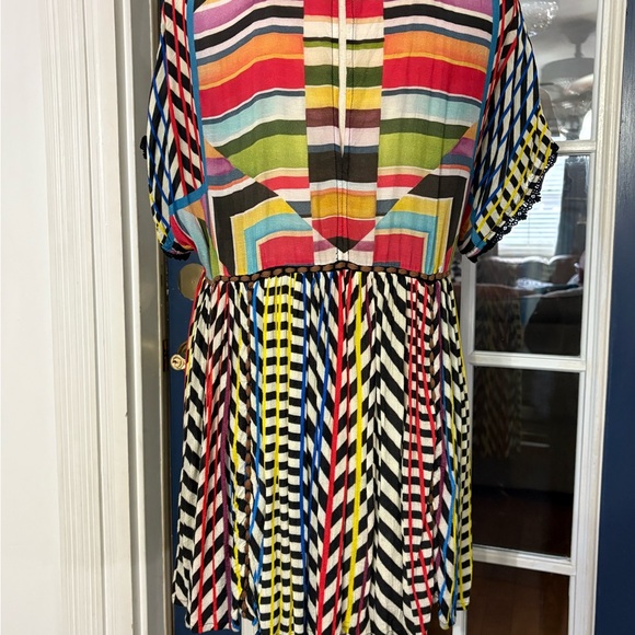 Anthropologie Conditions apply Colorful Geometric Women's Boho Top Size Medium - Picture 5 of 8